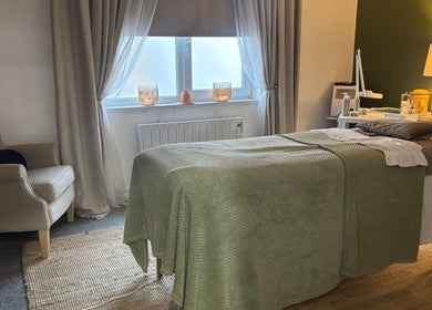 Relaxing treatment room at Kbs Holistic Treatments And Colonic Hydrotherapy in Tiverton, England, GB.