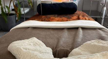 Tranquil therapy room at Kbs Holistic Treatments And Colonic Hydrotherapy, Tiverton, England, GB.