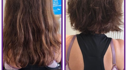 Before and after haircut at Hairalicious, Maldon, England, GB, showcasing a stunning transformation.