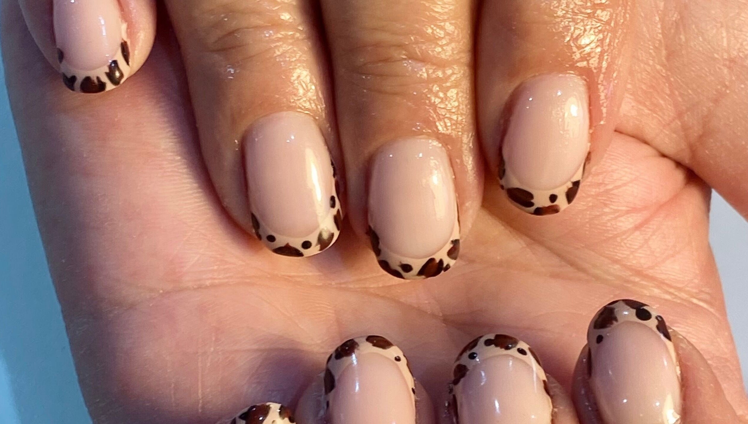 Elegant leopard print nail design by Nails By Ava in Bridgwater, England, GB.