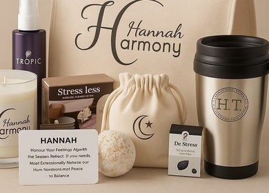 A relaxation gift set from Life Story Coach By Jenni, Birmingham, England, GB, featuring wellness products.