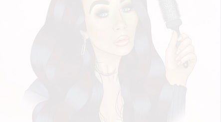 Illustrated woman with long hair holding a brush at SD Hair, County Donegal, County Donegal, IE.