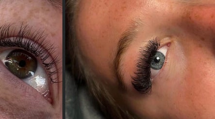 Close-up of a beautifully enhanced eyelash at Dolledbycharlie, Wimborne, England, GB.