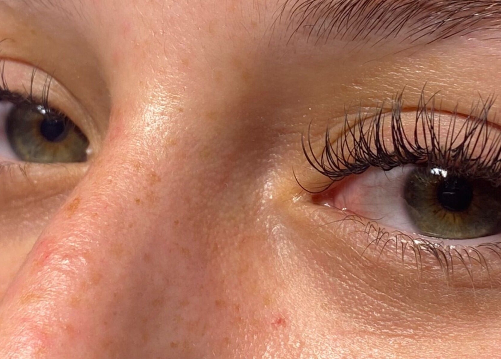 Close-up of lush lashes from Lash’d by Summer, Bebington, England, GB showcasing expert enhancement.