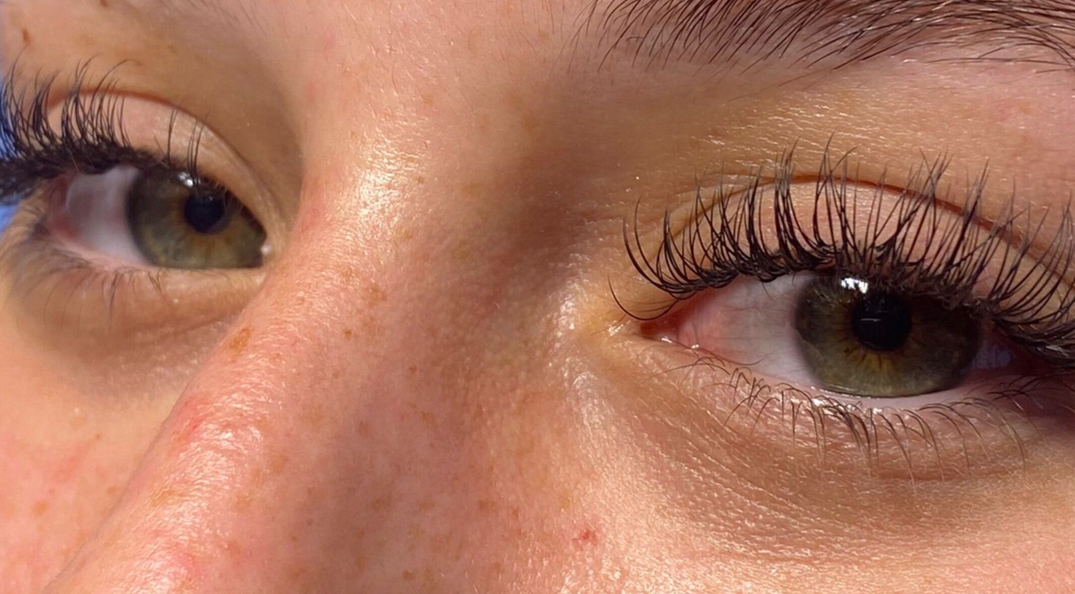 Close-up of lush lashes from Lash’d by Summer, Bebington, England, GB showcasing expert enhancement.