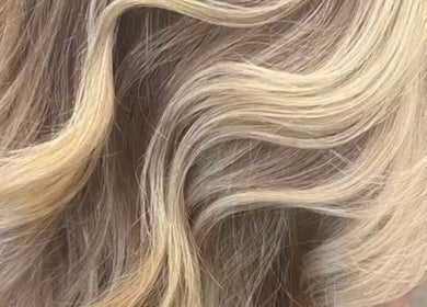Stylish blonde waves at Hair by Alisha -Pine Grove, Pine Grove, California, US.