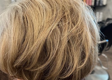 Blonde hairstyle beautifully styled at Hair by Alisha - Pine Grove, Pine Grove, California, US.