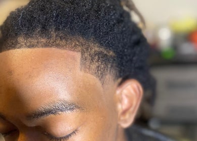 Close-up of expertly styled haircut at C3Cutz, Greenville, Alabama, US.