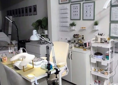 Groovy Gels By Tash salon interior showcasing modern manicure station. Sutton-in-Ashfield, England, GB.