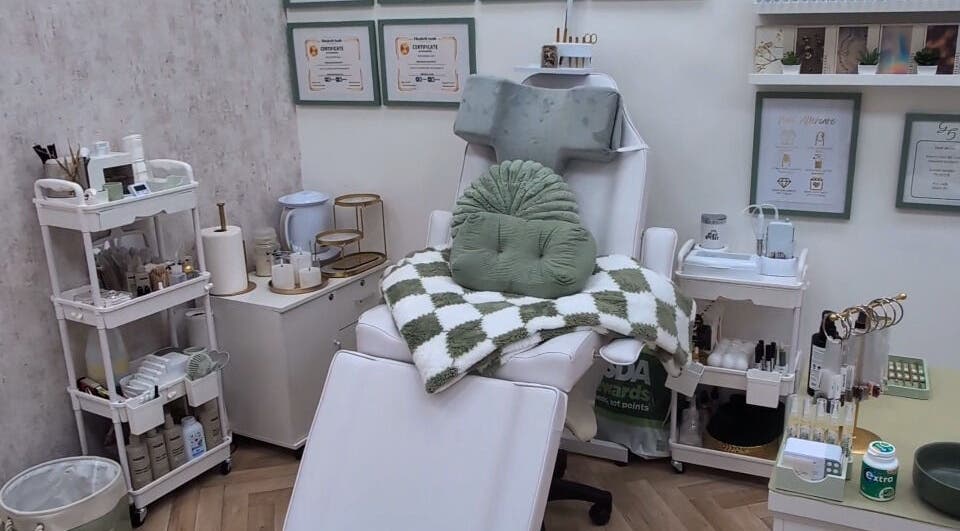 Cozy beauty corner at Groovy Glam By Tash, Sutton-in-Ashfield, England, enhancing relaxation and luxury.