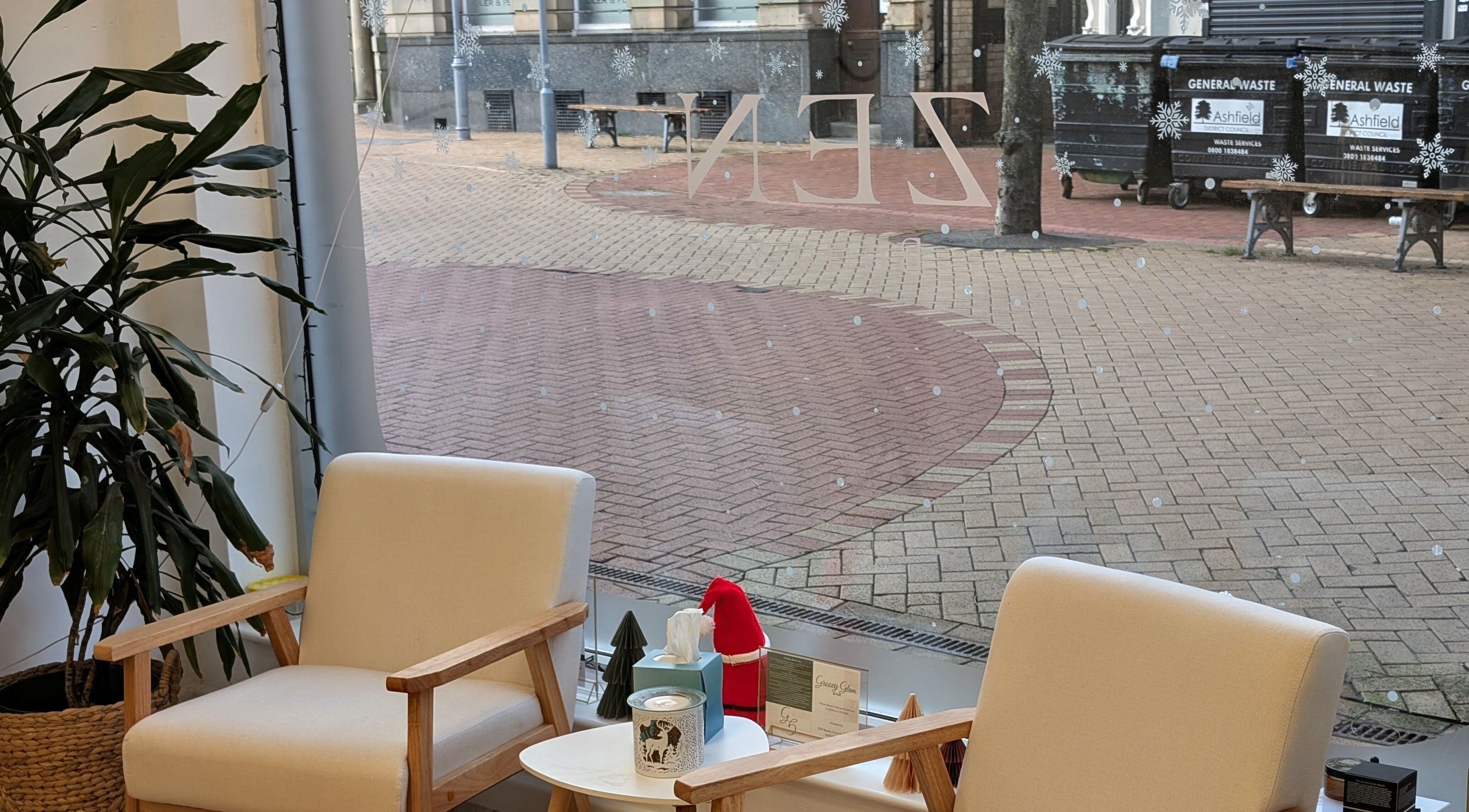 Cozy seating area at Groovy Glam By Tash, Sutton-in-Ashfield, England, GB with a relaxing view.