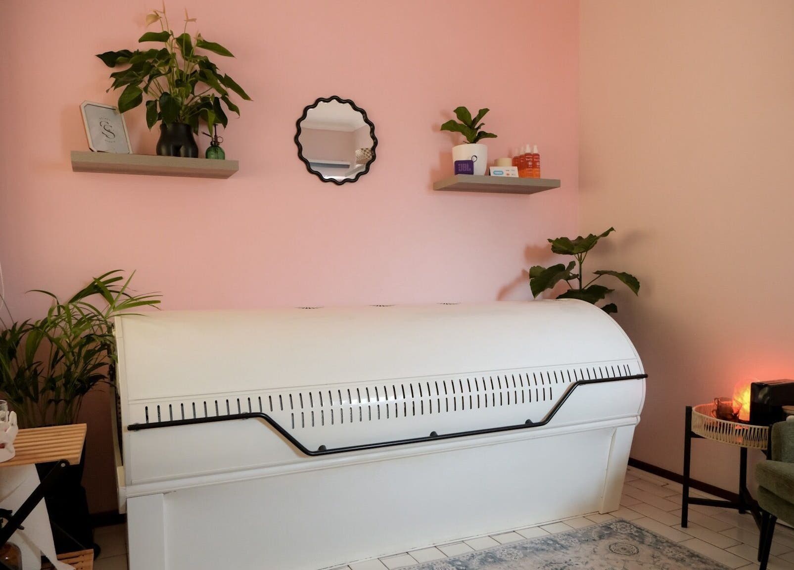 Relaxing wellness room at Solare Studio, Gqeberha, Eastern Cape, ZA with soothing decor and plants.