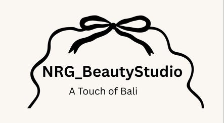 NRG Beauty Studio logo featuring a black bow in Perth, Western Australia, AU.