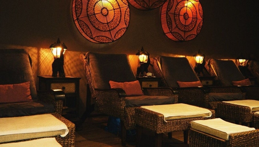 Cozy relaxation chairs at Aromatherapy Wellness Centre, George Town, Penang, MY.