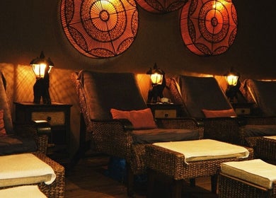 Cozy relaxation chairs at Aromatherapy Wellness Centre, George Town, Penang, MY.