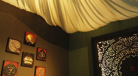 Elegant wall decor at Aromatherapy Wellness Centre, George Town, Penang, MY, creating a calm and serene ambiance.