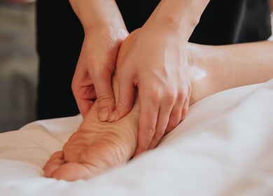 Foot massage at Main Avenue Spa - Home Service, Abu Dhabi, Abu Dhabi, AE, offering relaxation and wellness.