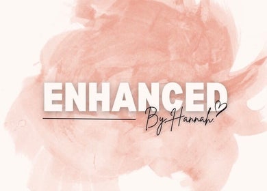 Stylish logo of Enhanced by Hannah on a blush background, Workington, England, GB.