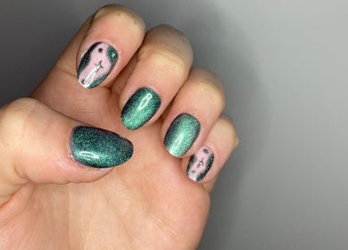 Unique sparkle nail art at Pure Serenity By Hope, Norwich, England, GB.