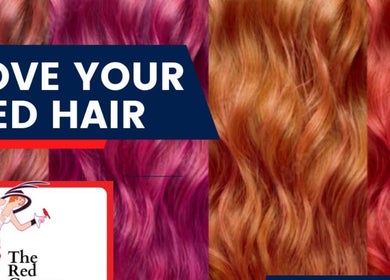 Vibrant red hair colors at BAUS salon, Twin Falls, Idaho, US, highlighting red shades and styles.