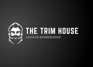 Logo of The Trim House 24-hour barbershop at Daniel Somers, Glasgow, Scotland, GB.