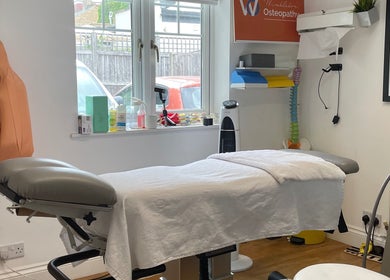 Vofitnesss - Personal Training & Sports Massage therapy room in London, England, GB, featuring a massage table.