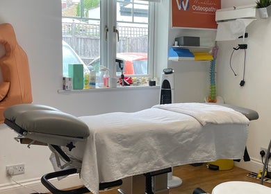 Massage table at Vofitnesss - Personal Training & Sports Massage, London, England, GB for relaxation.