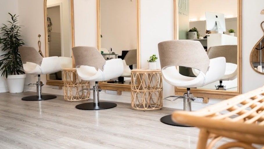 Stylish salon chairs at Infinity bridal hair by Maria Plackova, Limerick, County Dublin, IE.