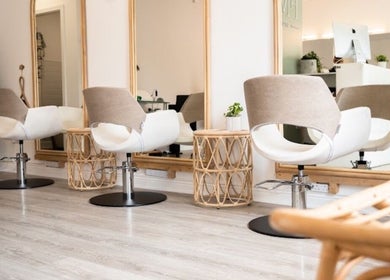 Stylish salon chairs at Infinity bridal hair by Maria Plackova, Limerick, County Dublin, IE.