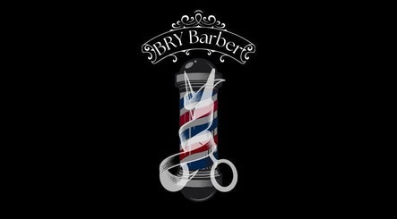 Logo de Bry barber avec symbole de barbier classique à Villiers-sur-marne, Île-de-france, FR.