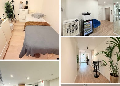 Tranquil therapy room at M Third Place by Maxi in London, England, GB, showcasing a welcoming and calming ambiance.