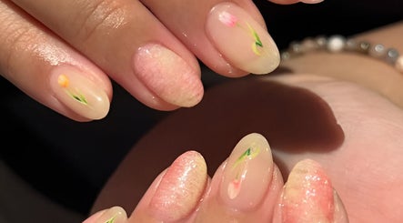Elegant floral nail art at SolBeauty Studio Newstead, Newstead, Queensland, AU showcasing delicate craftsmanship.