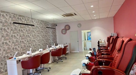 Modern interior of Flamingo Nails Nelson, offering luxury nail care in Nelson, Nelson Region, NZ.