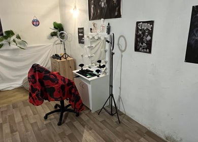 Vanity setup at Matevcuts in Veliko Tarnovo, BG with modern decor and lighting.