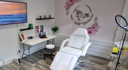 Serene aesthetic treatment room at Janie Louise Aesthetics & Beauty in Burton Upon Trent, England, GB.
