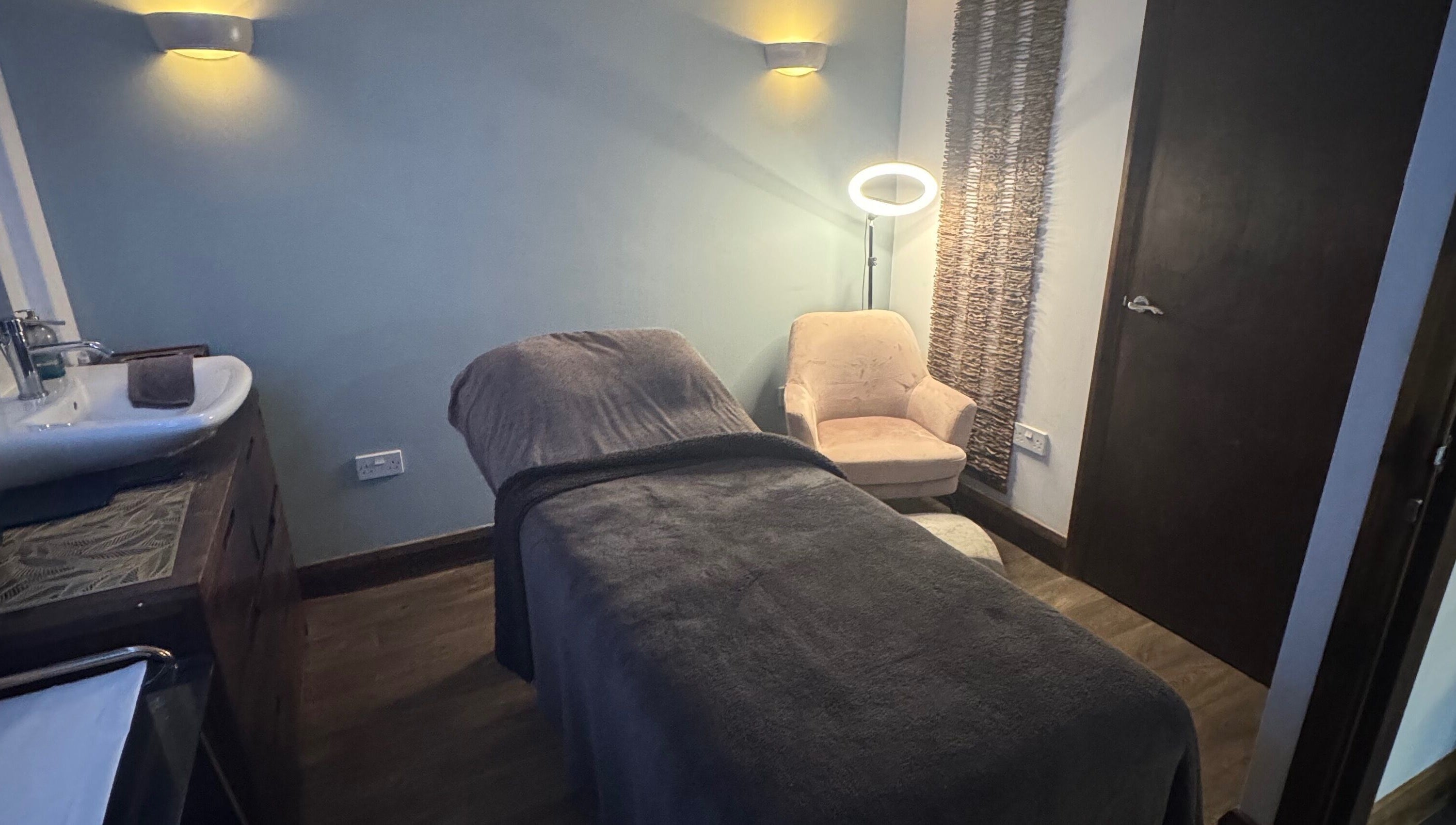 Cozy treatment room at Serenity Beauty & Massage, Rawmarsh, England, GB.