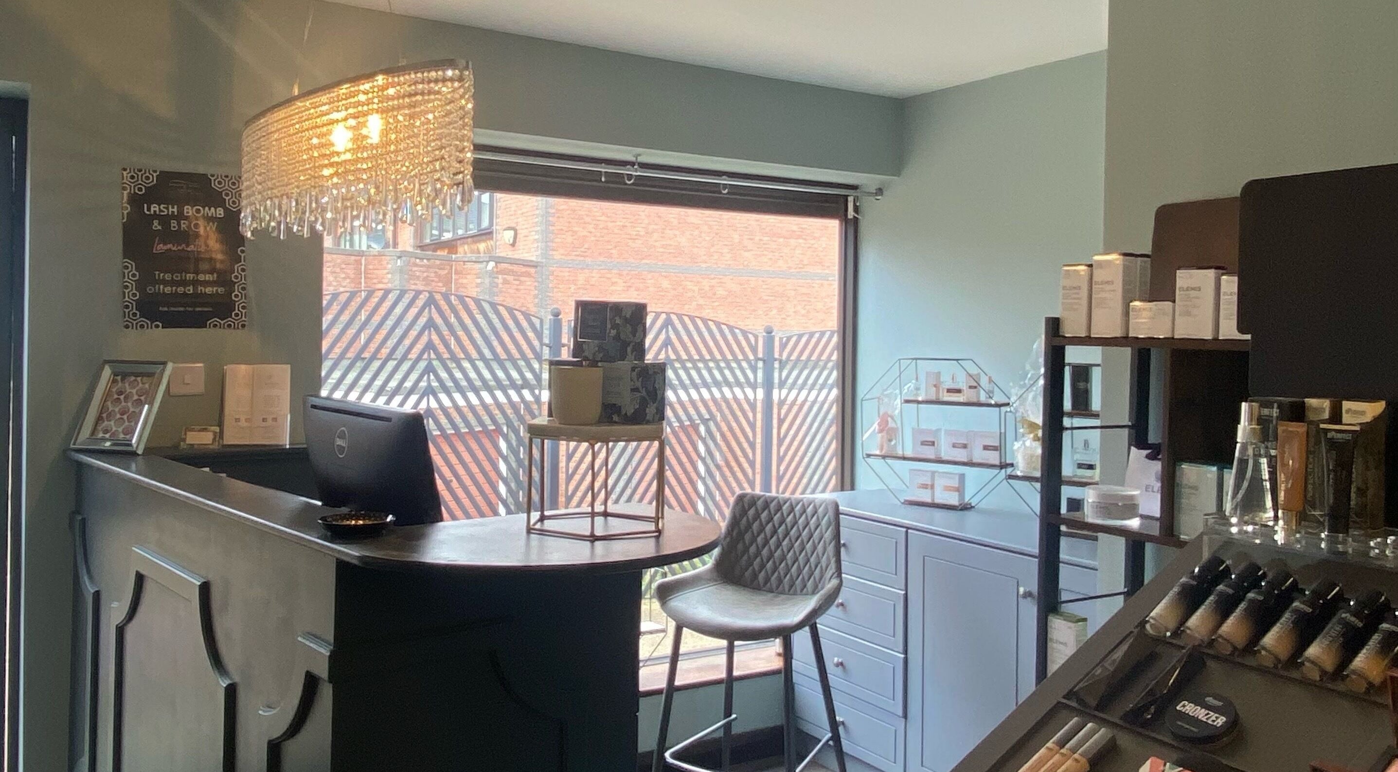 Inviting reception at Serenity Beauty & Massage, Rawmarsh, England, GB with elegant decor and natural light.