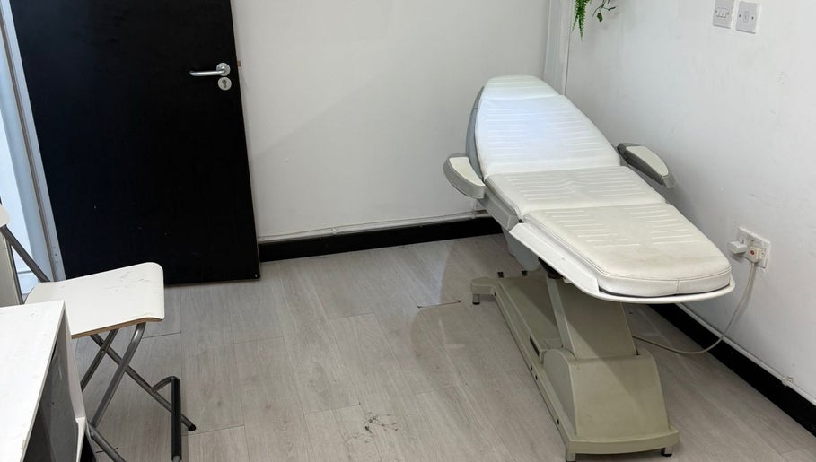 Massage table at Allison Grace Sports Massage Therapist, Skelmersdale, England, GB, calming and minimalist design.