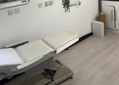 Relaxing massage bed at Allison Grace Sports Massage Therapist in Skelmersdale, England, GB.