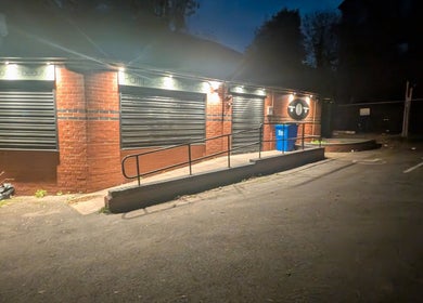 Allison Grace Sports Massage Therapist venue in Skelmersdale, England, GB lit up at night with a welcoming entrance.