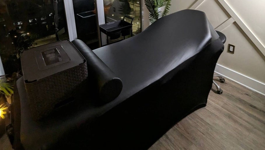 Comfortable massage bed at Tranquil Touch Spa, Atlanta, Georgia, US, offering a relaxing wellness escape.