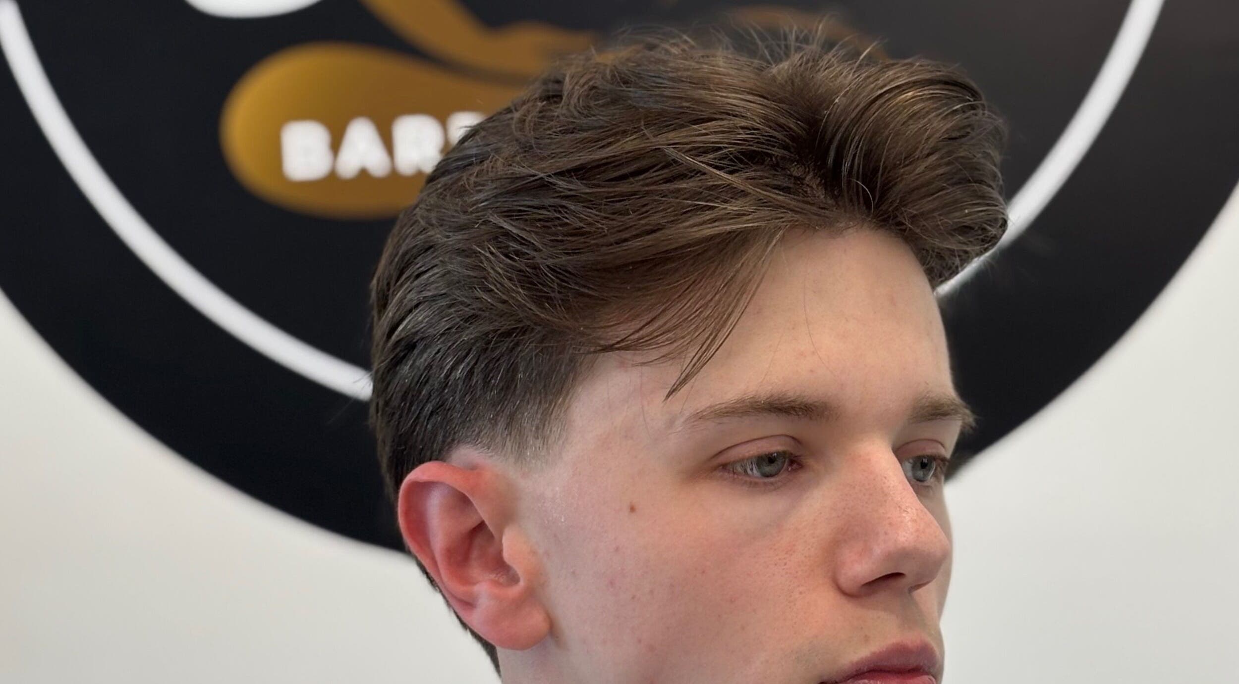 Stylish men's haircut at Big Buda, Dublin, County Dublin, IE, showcasing expert grooming.