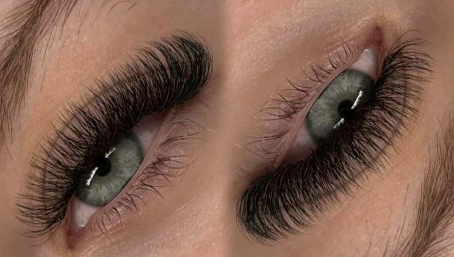 Close-up of exquisite lashes at LayAra Lashes, Manchester, England, GB.