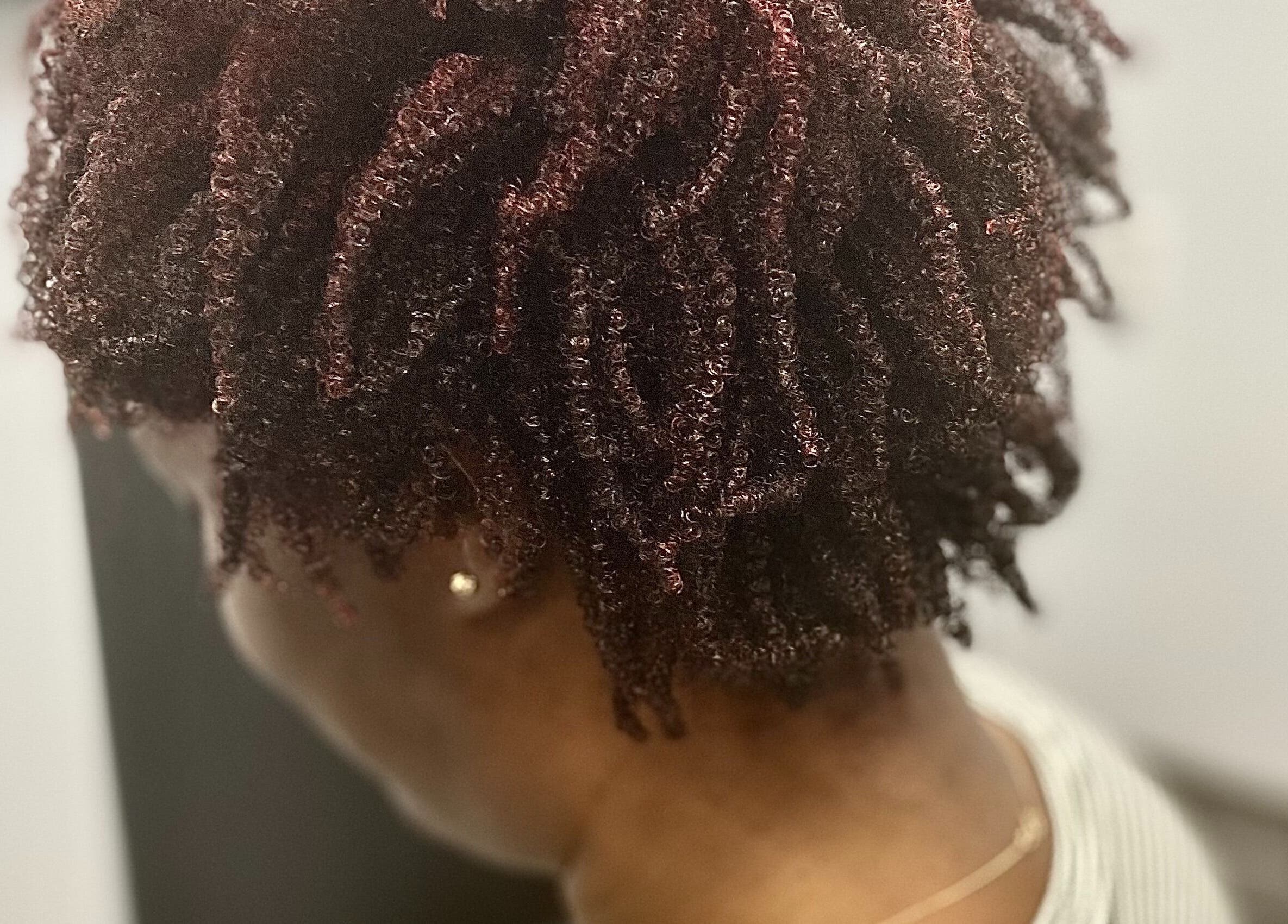 Freshly styled curls at the CURL Room, Mandeville, Manchester Parish, JM.