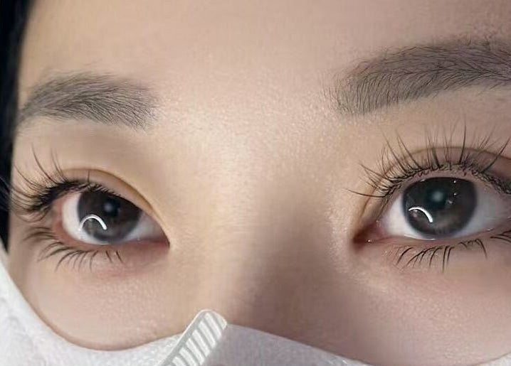 Close-up of elegant eyelash extensions from Ppsu Nails & Lashes Studio in Winnipeg, Manitoba, CA.