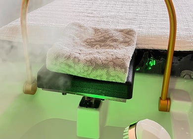 Luxurious steam room setup at Peaceful Whispers The Head & Soul Spa in Tooele, Utah, US.