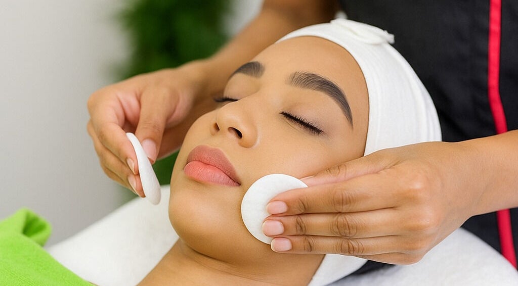 Relaxing facial at Dahab Beauty Lounge, London, England, GB, offering top-notch skincare services.