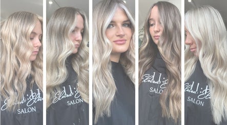 Luxurious wavy hairstyles at Eleven Eleven Salon, Stirling, Scotland, GB showcasing elegant blonde shades.