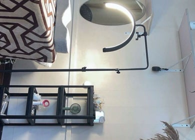 Elegant lash application corner at EyelashesByChanie in Paramaribo, Paramaribo, SR, featuring chic decor.
