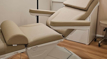 Elegant treatment chair at Miss Volume, Rose Bay, New South Wales, AU.
